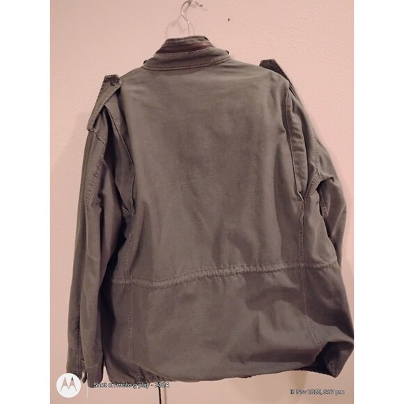 Rothco size large olive green M-65 field jacket with shoulder epaulettes and poc - Picture 3 of 6